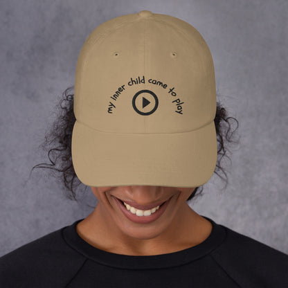 "My inner child came to play"  hat - GigiPop Shop