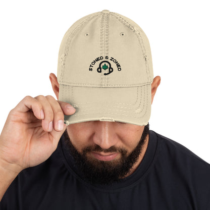 "Stoned and Zoned" Distressed Dad Hat - GigiPop Shop