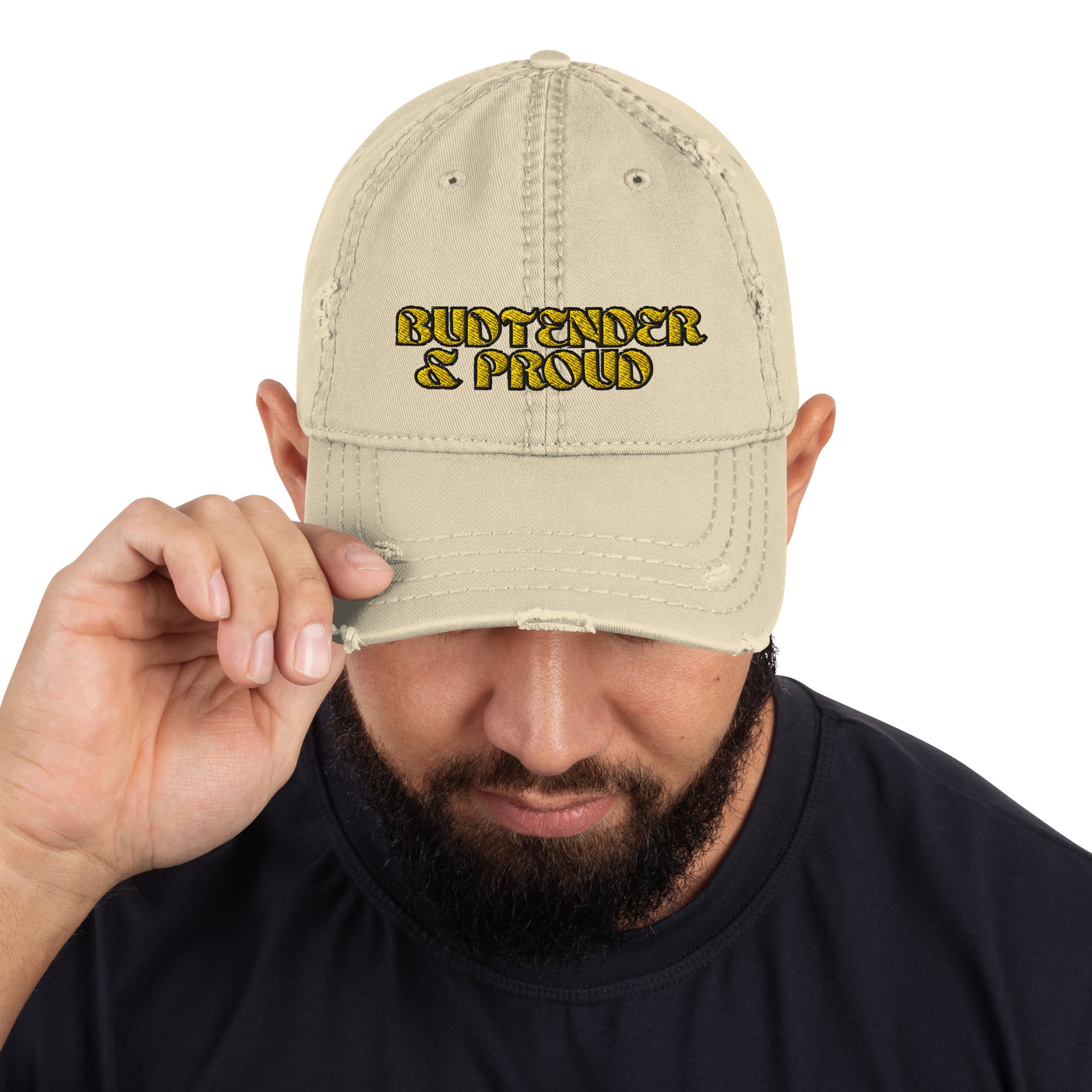 "Budtender and Proud" Distressed Dad Hat - GigiPop Shop