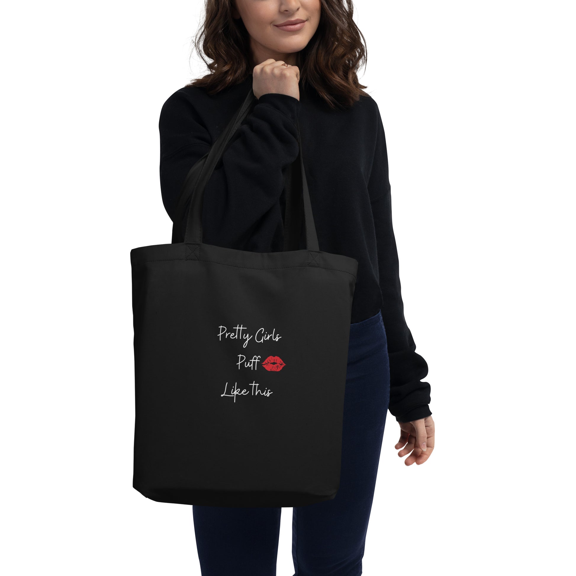 "Pretty girls puff like this" Eco Tote Bag - GigiPop Shop