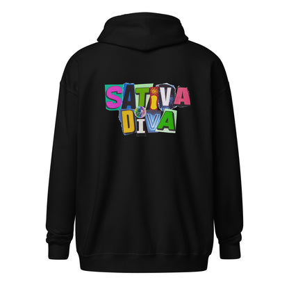 "Sativa Diva" heavy blend zip hoodie - GigiPop Shop