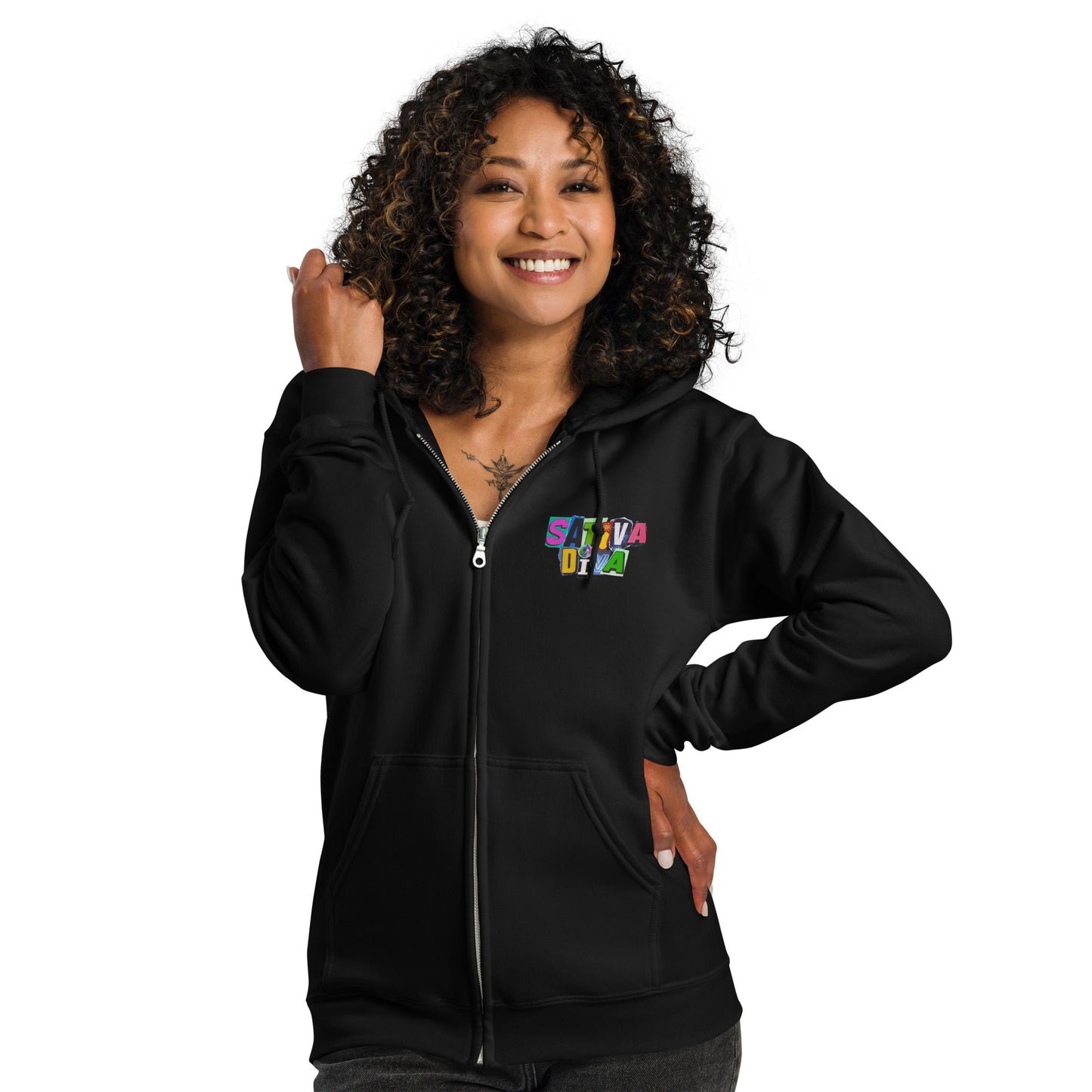 "Sativa Diva" heavy blend zip hoodie - GigiPop Shop