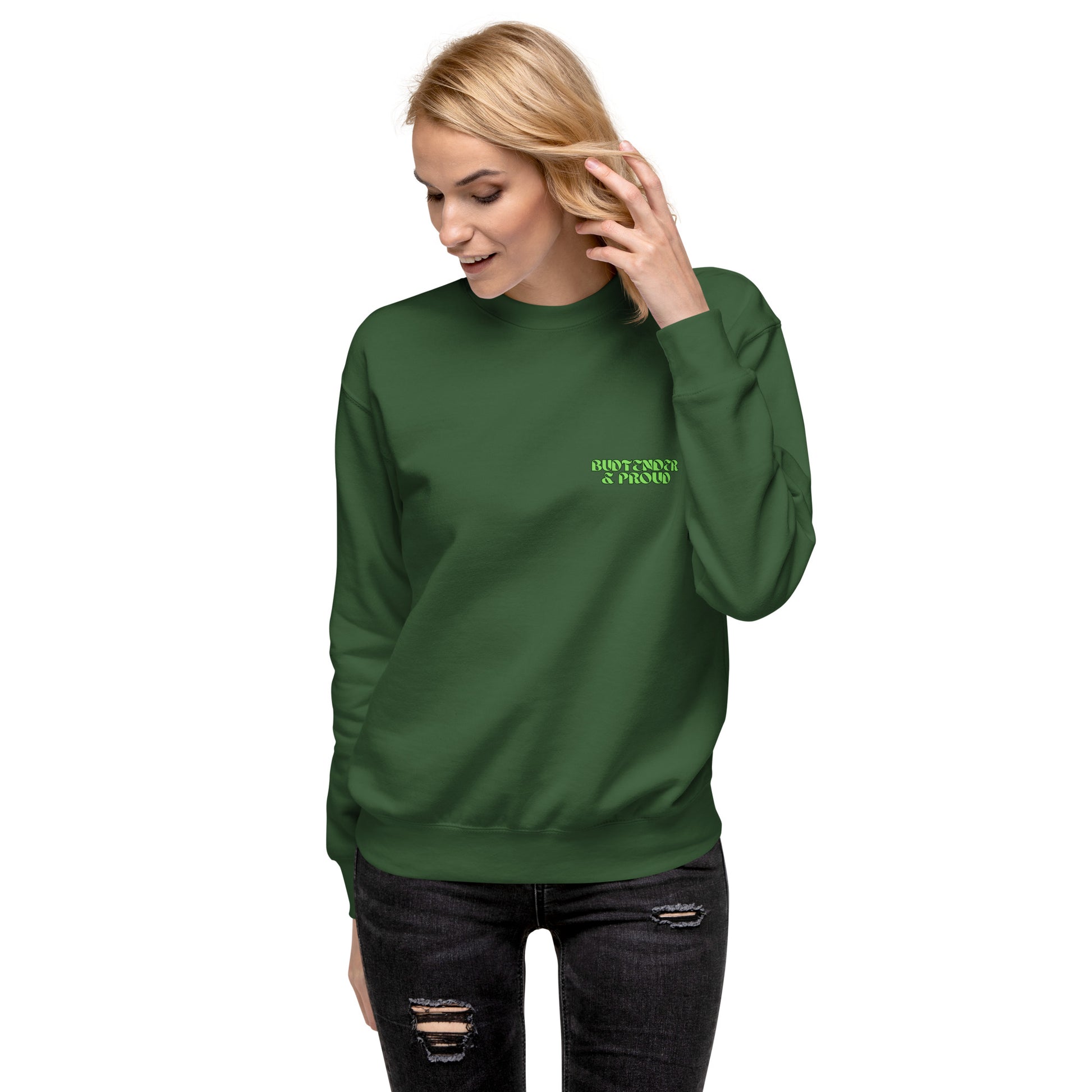 "Proud Budtender" Unisex Premium Sweatshirt - GigiPop Shop