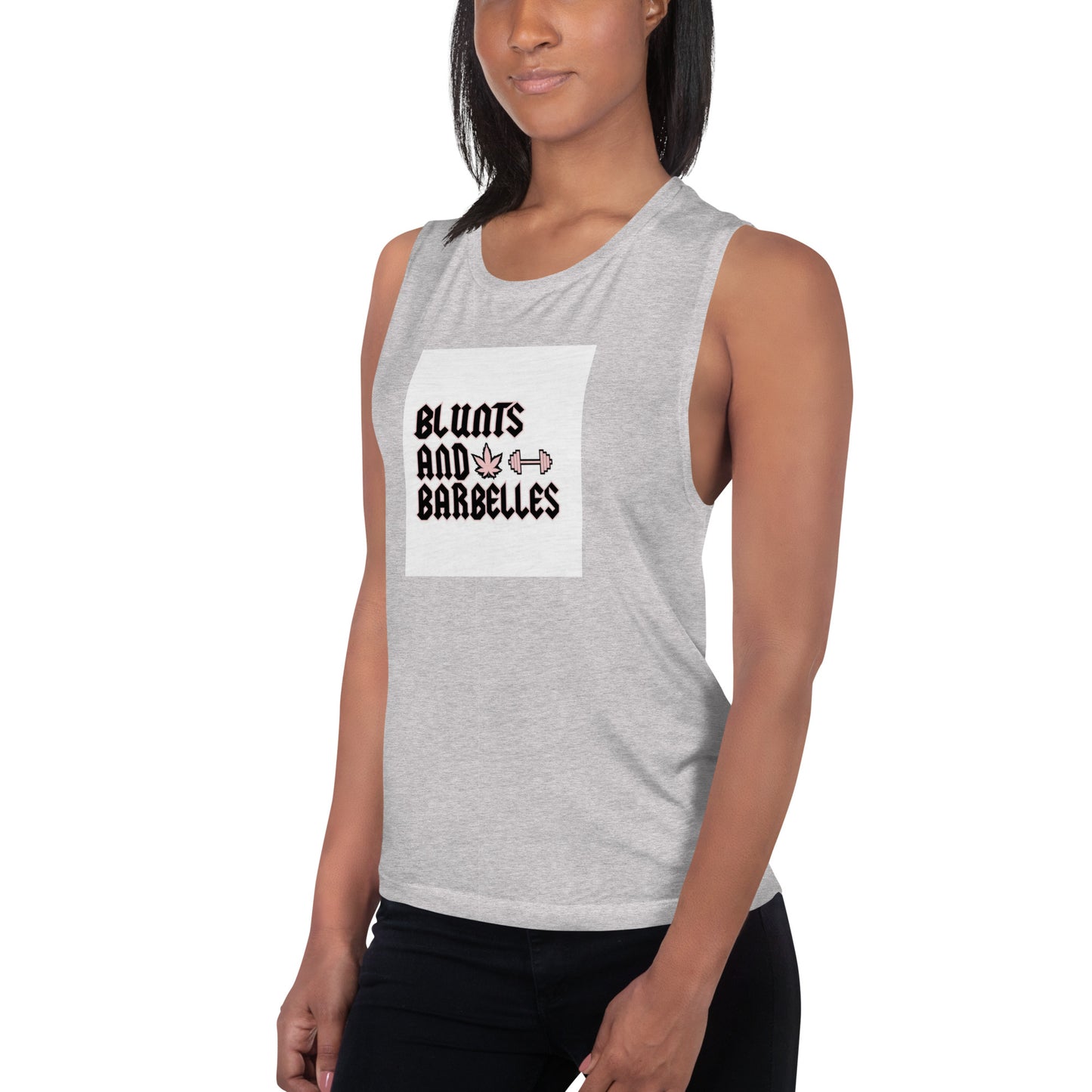 "Blunts and Barbelles" Ladies’ Muscle Tank - GigiPop Shop