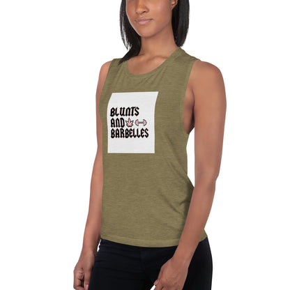 "Blunts and Barbelles" Ladies’ Muscle Tank - GigiPop Shop