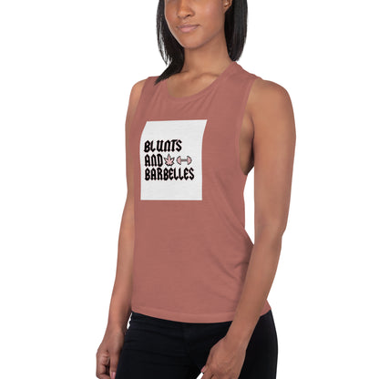 "Blunts and Barbelles" Ladies’ Muscle Tank - GigiPop Shop