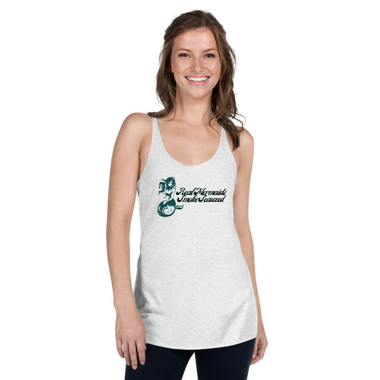 "Real Mermaids Smoke Seaweed" Women's Racerback Tank - GigiPop Shop